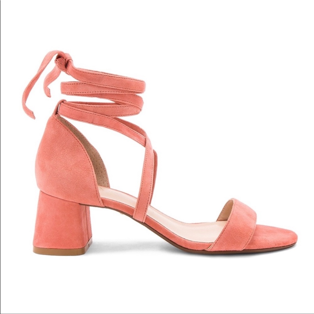 Revolve Raye Pink/peach Lace-up Heels